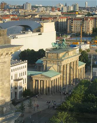 Blick vom Reichstag zum Brandenburger Tor