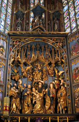 Der prachtvolle Altar der Marienkirche 